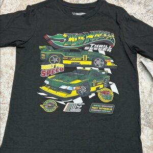 Hot Wheels Black Short Sleeve Kids Tee